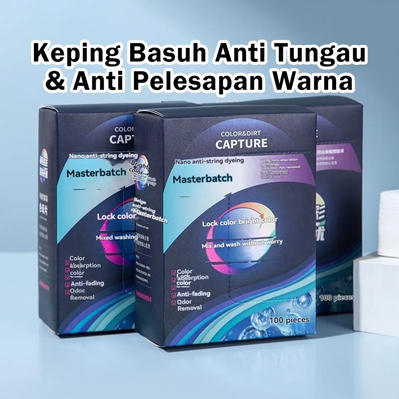Lembaran Dobi Penyerap Warna, Kertas Anti-Luntur Campuran Warna untuk Cucian Pakaian