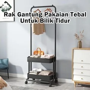 Set Rak Baju Bilik Tidur Tugas Berat, Penyangkut Baju untuk Kegunaan Rumah
