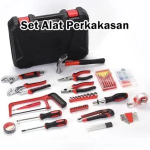 Set Kotak Alat Rumah Serbaguna, Kit Perkakasan untuk Juruelektrik, Tukang Kayu & Alat Baiki Manual