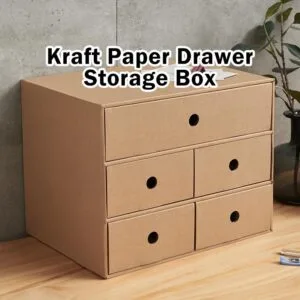 Kotak Penyimpanan Kertas Kraft Berlaci Desktop Pejabat Multi Tingkat Organizer Dokumen Folder