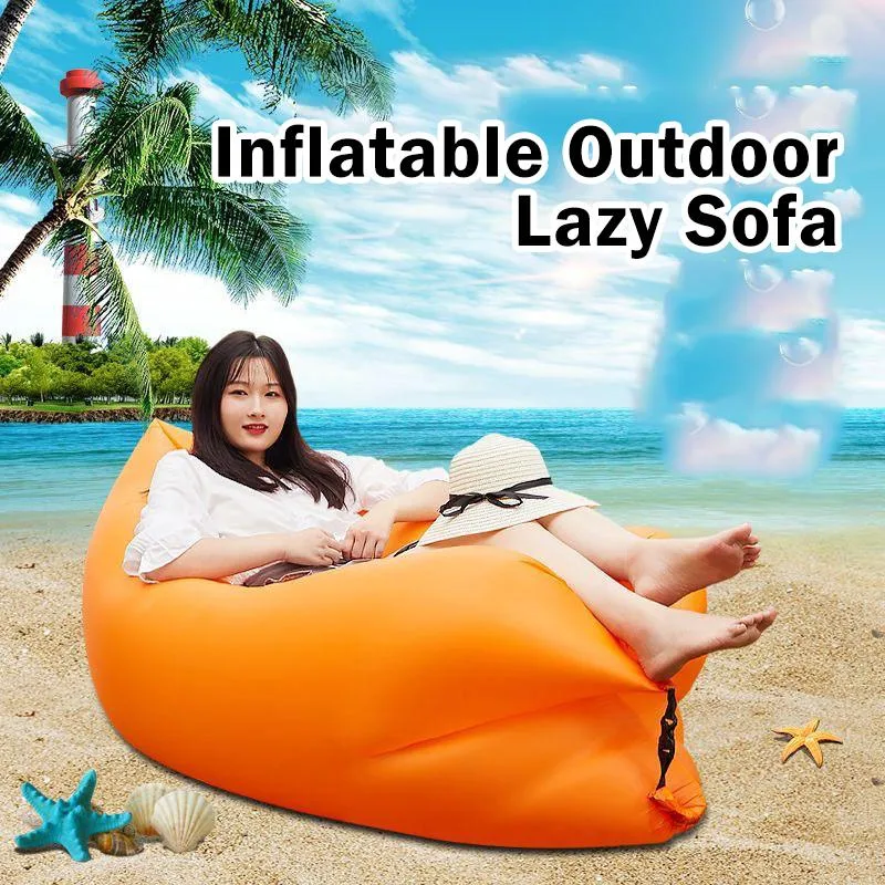 Sofa Kembung Luar Sofa Malas Boleh Lipat Mudah Alih Pantai Beg Tidur Udara Single Tilam Angin
