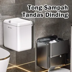 Tong Sampah Rumah Cawan Sedut Tanpa Menebuk Berpenutup Untuk Bilik Air Tandas Ruang Tamu Dapur