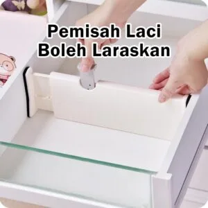 Pembahagi Laci Boleh Laras, Sekatan Boleh Panjang untuk Almari Pakaian & Kabinet, Organisasi Pakaian