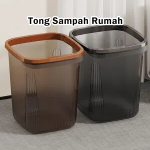 Tong Sampah Segi Empat Lutsinar Gaya Instagram Premium Estetik Dapur Bilik Mandi Rumah