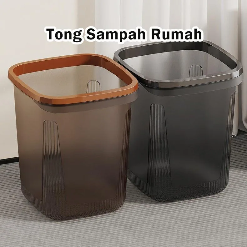 Tong Sampah Segi Empat Lutsinar Gaya Instagram Premium Estetik Dapur Bilik Mandi Rumah
