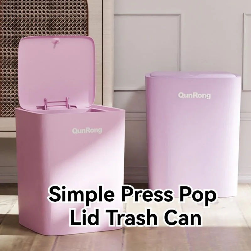 Tong Sampah Minimalis Tekan Penutup Kapasiti Besar Untuk Bilik Air Dapur Rumah