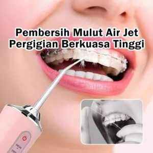 Flosser Air Mudah Alih, Irrigator Mulut Elektrik, Mesin Pembersih Gigi Mini untuk Rumah & Perjalanan