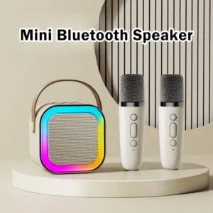 K12 Speaker Bluetooth Mini Mudah Alih Mikrofon Karaoke Serbaguna Tanpa Wayar Untuk Rumah Ktv