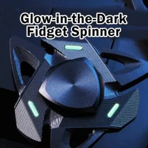 Spinner Jari Bercahaya Malam Aloi Aluminium Logam Mainan Putar