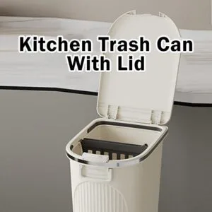 Tong Sampah Dapur Berpenutup Multifungsi Klasifikasi Kering & Basah Gaya Jepun Untuk Rumah Ruang Sempit Anti Bau