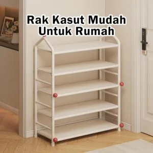 Rak Kasut Mudah Bertingkat Untuk Rumah Pintu Luar Lorong Asrama Simpanan Kasut Kecil Serbaguna