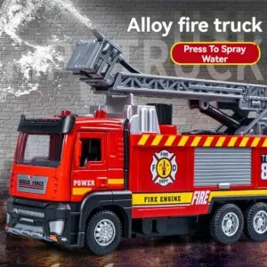 trak bomba aloi semburan air lampu bunyi tarik balik tangga mainan kanak kanak lelaki realistik