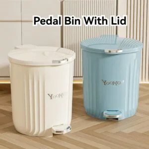 Tong Sampah Pedal Kapasiti Besar Bertutup Untuk Dapur Bilik Air Tandas Rumah