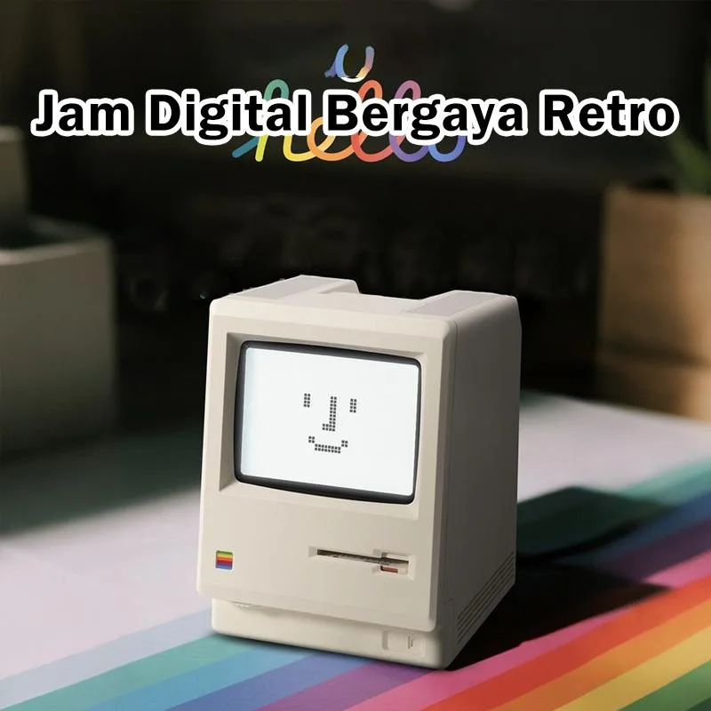 Jam Penggera Digital Retro, Reka Bentuk Klasik & Gaya Teknologi Moden, Jam Meja Hiasan, Produk Baru