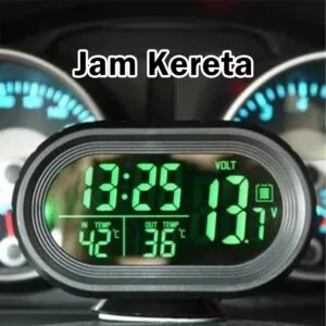 Jam Digital Dashboard Kereta Dengan Lampu Malam & Penunjuk Suhu, Aksesori Dalaman Auto
