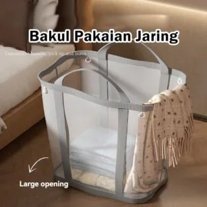 Bak Baju Lipat Besar Gantung Dinding Penyimpanan Pakaian Bak Pakaian Bilik Mandi Mesin Basuh