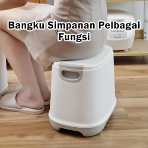 Bangku Simpanan Serbaguna PP Kreatif Tempat Duduk Anti Licin untuk Dewasa dan Kanak Kanak