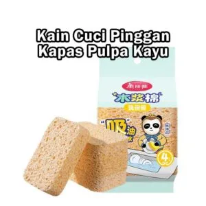 Span Cuci Pinggan Kayu Pulpa Mampat Tuala Dapur Serbaguna Untuk Cuci Periuk Piring Rumah