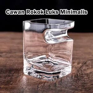 Square Whiskey Glass Thick Base Premium Cigar Tumbler Heavy Bottom Bourbon Cawan Arak