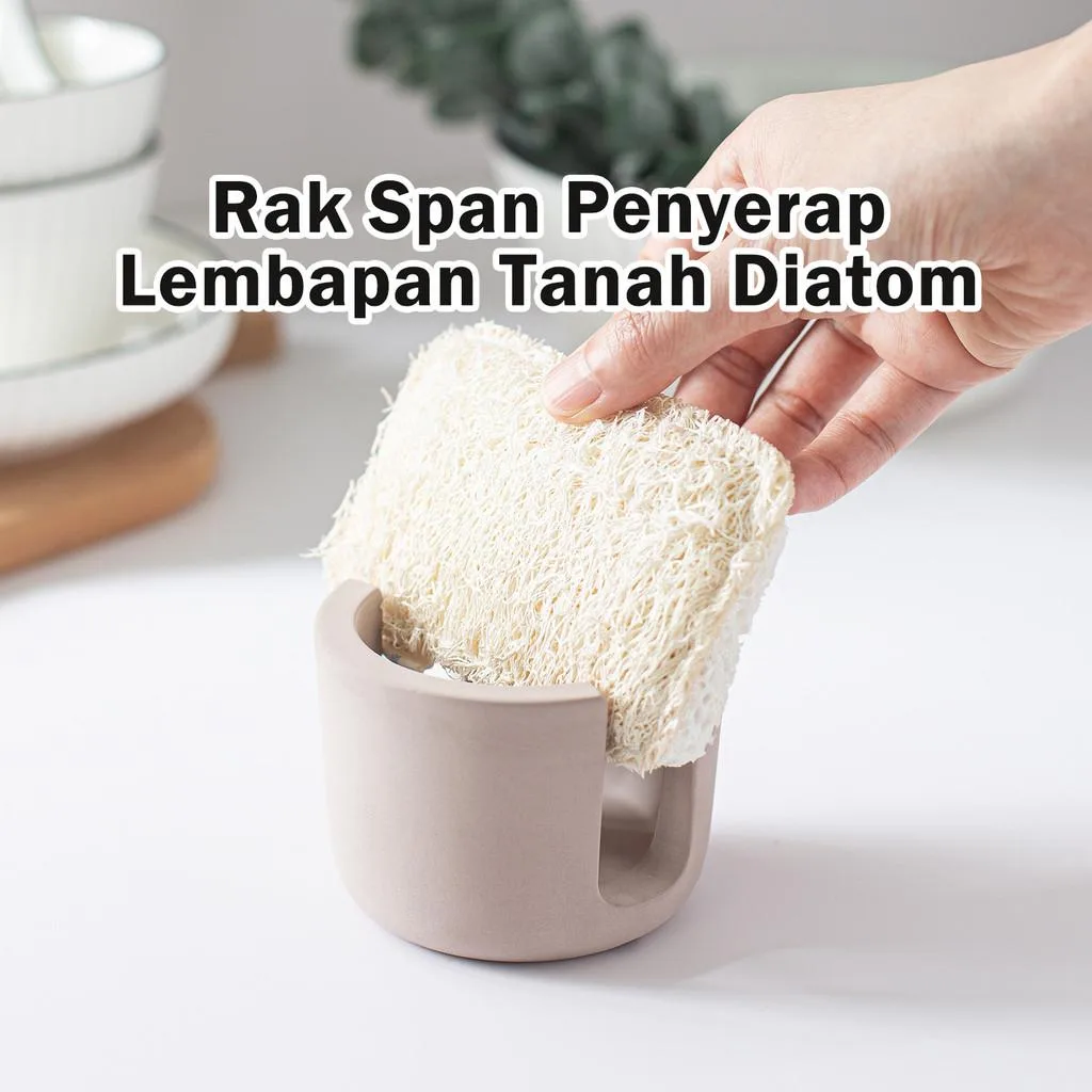 Diatomite Quick Dry Sponge Holder Kitchen Sink Absorbent Caddy Organizer Rak Span Dapur