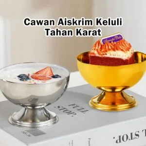 Stainless Steel Ice Cream Bowl Dessert Salad Smoothie Sorbet Serving Cup Mangkuk Manisan