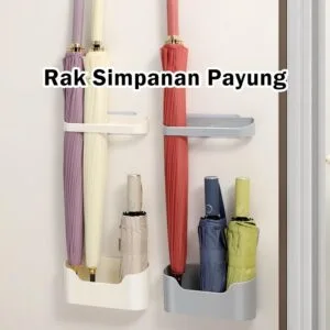 Wall Mounted Umbrella Rack Entrance Doorway Drip Dry Stand Storage Organizer Rak Payung Dinding