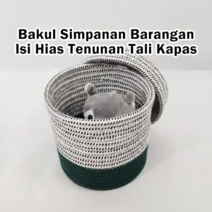 Cotton Rope Woven Storage Basket Home Organizer Decorative Laundry Toy Clutter Bin Keranjang Penyimpanan