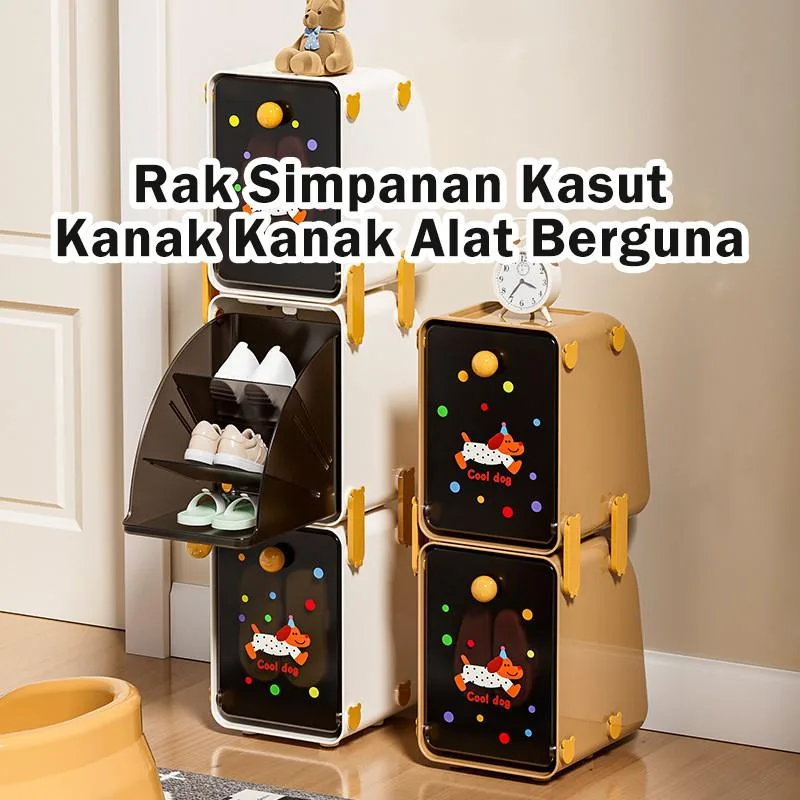 Kids Shoe Rack Storage Organizer Children Footwear Cabinet Shelf Stand Rak Kasut Budak