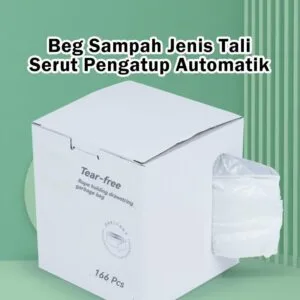 Drawstring Trash Bags Heavy Duty Box Pack Kitchen Garbage Bags Thick Plastic Handle Beg Sampah Bertali