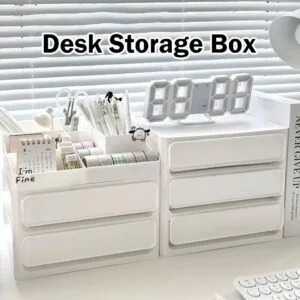 Simple Drawer Type Dustproof Storage Box A5 File Storage Box For Home Office Desktop Kotak Simpanan
