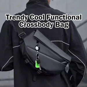 Men's Crossbody Bag Chest Bag Sling Backpack for Cycling Sports Daily Commute Beg Silang Lelaki
