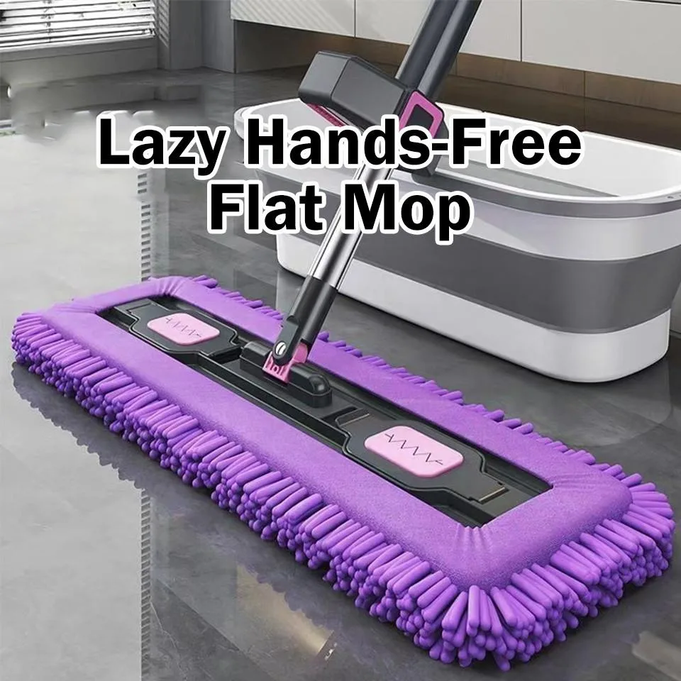 No Hand Wash Mop Lazy Wet Dry Dual Use Floor Cleaning Mop for Home Mop Tanpa Basuh Tangan