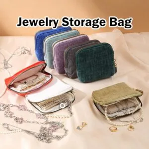 Portable Tassel Jewelry Organizer Zipper Bag Ring Bracelet Pendant Storage Pouch Beg Barang Kemas Mini
