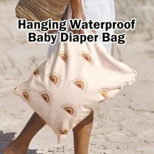 Waterproof Baby Diaper Organizer Hanging Bag Wet Dry Separated Double Layer Storage Beg Kalis Air Aktiviti Luar
