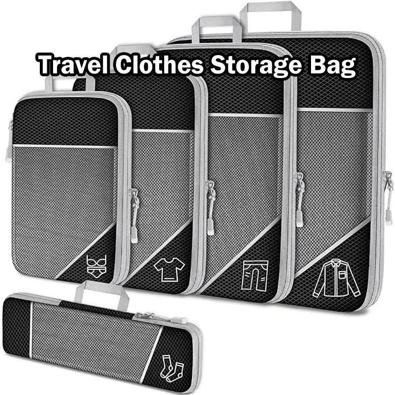 Large Capacity Travel Packing Cubes Clothes Luggage Organizer Storage Bag Beg Penyimpanan Pakaian Boleh Mampat