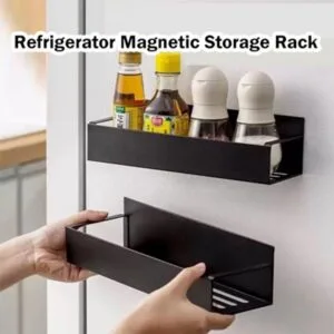 Magnetic Refrigerator Rack No Drill Seasoning Holder Washing Machine Side Storage Rak Magnetik Untuk Peti Sejuk
