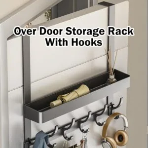 Drill Free Over The Door Hooks Rack for Clothes Towels Bags Wall Mount Back of Door Cangkuk Belakang Pintu Logam