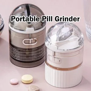 Portable Pill Cutter Grinder Blade Tablet Splitter Travel Pill Box Organizer Pemotong Ubat Dengan Ruang Simpanan