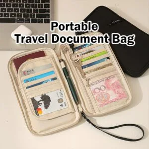 Passport Holder Wallet Unisex Portable Multi-Function Anti-Theft Ticket Passport Organizer Case Dompet Pasport