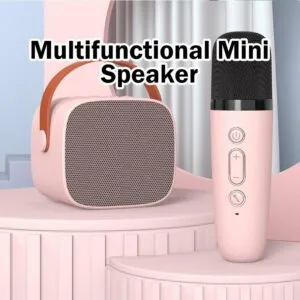 Portable Bluetooth Karaoke Speaker With Wireless Microphone Pembesar suara Bluetooth