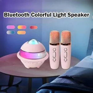 Bluetooth speaker starry sky light microphone karaoke set Pembesar suara Bluetooth