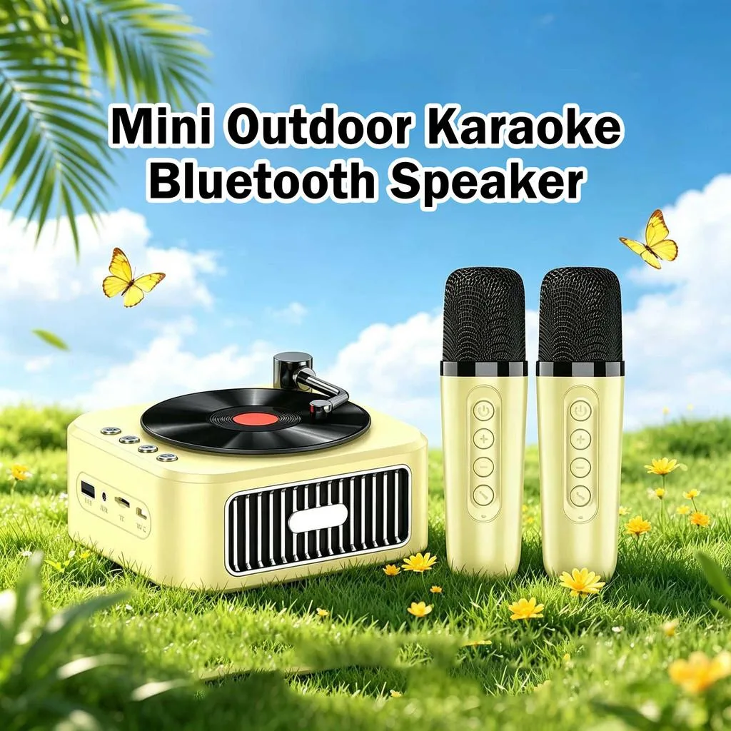 Bluetooth speaker with microphone wireless portable Penyanyi tanpa wayar