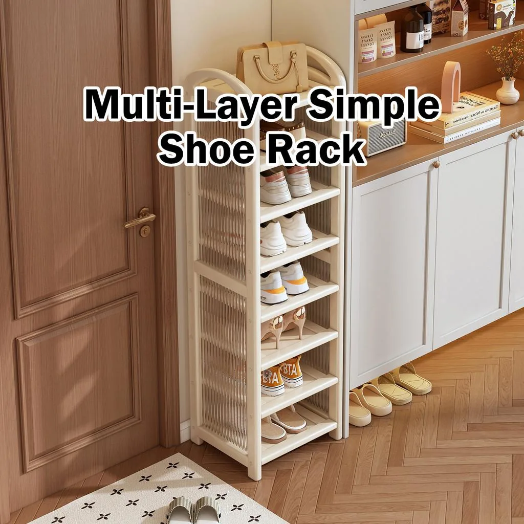 Shoe Rack Multilayer Space Saving Simple Shoe Cabinet for Doorway Living Room Bedroom Rak Kasut