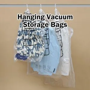 Hanging Vacuum Storage Bags for Travel Suit Clothes Hanger Space Saving Compression Bag Beg Vakum