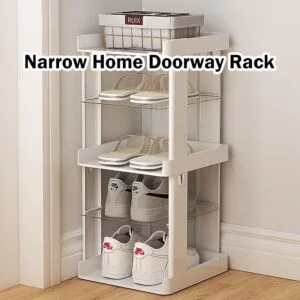 Shoe Rack Narrow Entryway Small Shoe Cabinet Multi-layer Storage Rak Kasut