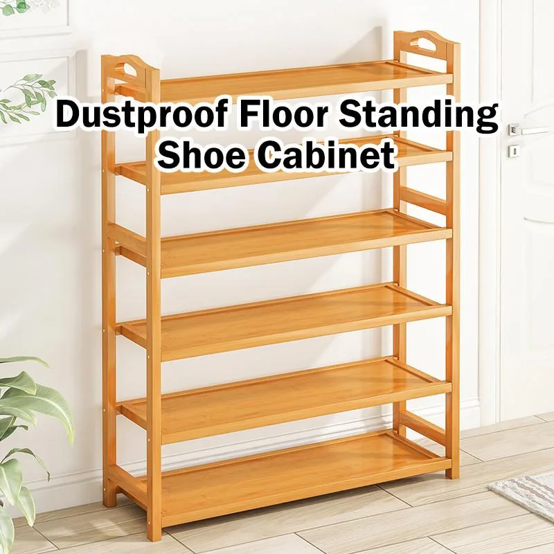 Bamboo Shoe Rack Multi-Tier Floor Standing Shoe Organizer For Home Storage Shelf Rak kasut kayu