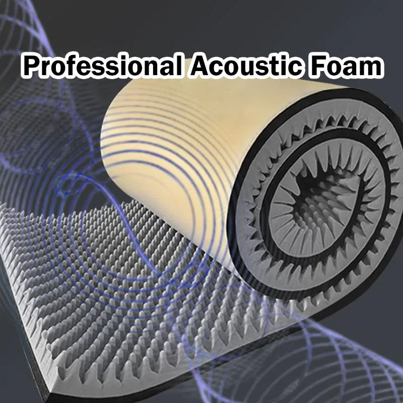 Soundproof Foam Wall Panel Acoustic Absorption Noise Reduction For Bedroom Home Studio Drum Room Busa Penyerap Bunyi