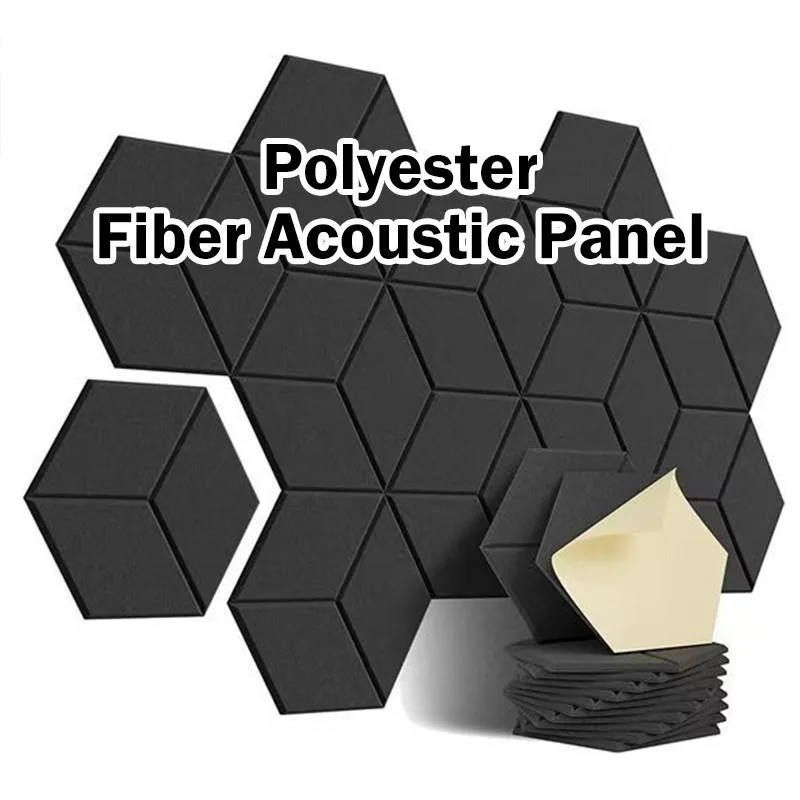 Self Adhesive Polyester Acoustic Panels Wall Decor Soundproof Noise Reduction Busa Kediangan
