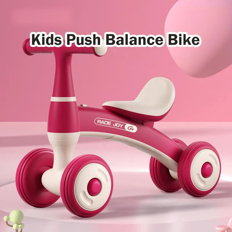 Kids Balance Bike 4 Wheels Toddler Baby Ride On Toy Learning To Walk Age 1-3 Years Kereta Gelongsor Kanak-Kanak