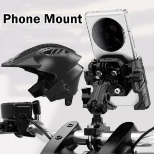 One Click Lock Shockproof Phone Navigation Mount For Electric Bike Motorcycle Food Delivery Riding Pemegang Telefon